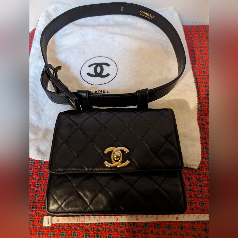 Chanel lambskin leather belt bag